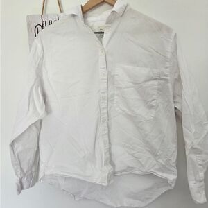 Women's A New Day White Collared Button Down Shirt Size Small